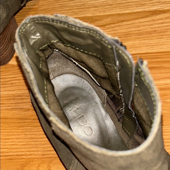 Aldo Dark khaki Brown Ankle Booties - Picture 3 of 11